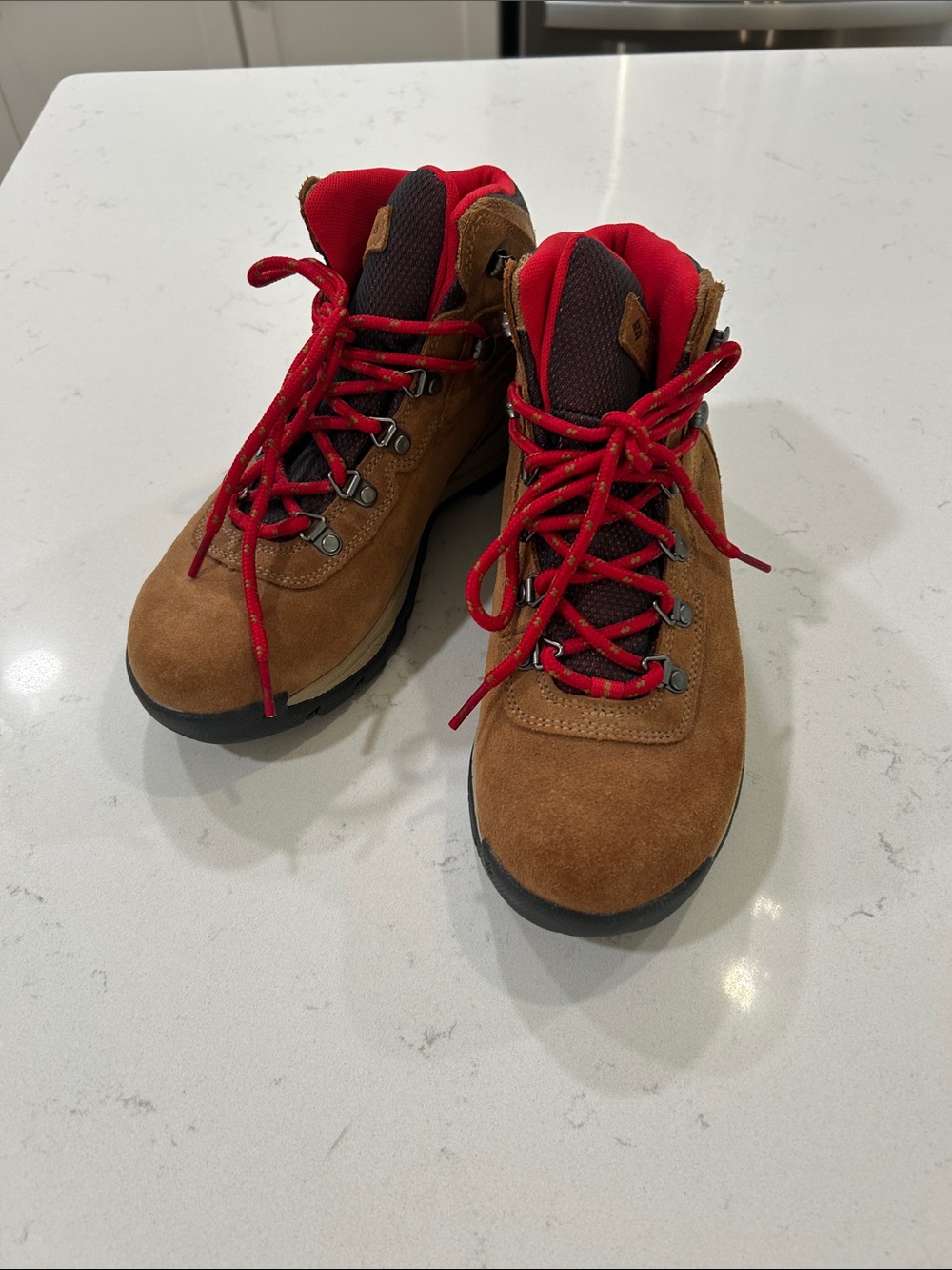 Columbia Hiking Boots with Red Laces